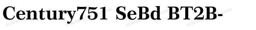 Century751 SeBd BT2B字体转换